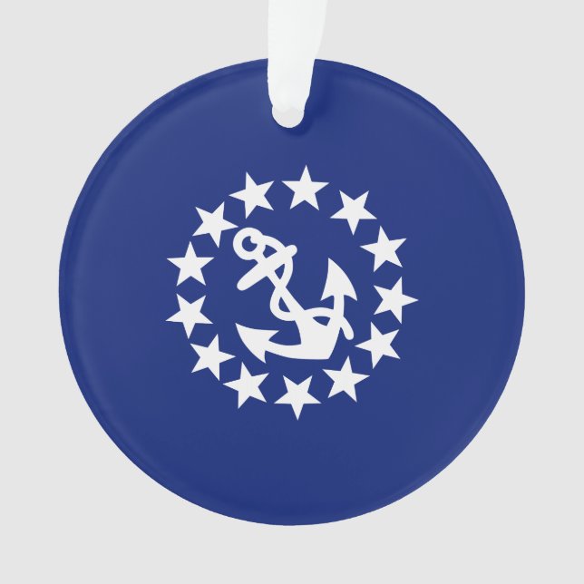 Drapeau Nautique Américain Décor bleu marine (devant)