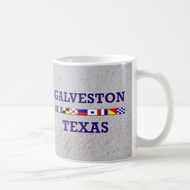 Drapeau nautique de Galveston - tasse de sable (Droite)