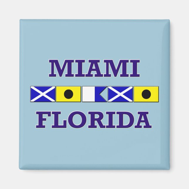 Drapeau nautique de Miami - Magnet (Devant)