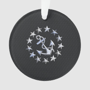 Drapeau Naval Yacht Ancre et étoiles