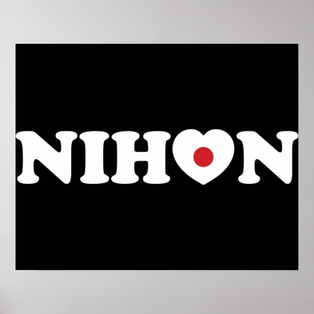 Drapeau Nihon Love Heart Poster (Devant)