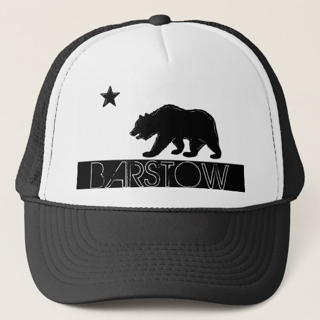 Drapeau noir blanc de Barstow Californie casquette (Devant)