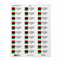 drapeau noir étiquettes de adresse