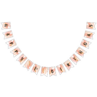 Drapeau noir rose et doré pour l'anniversaire