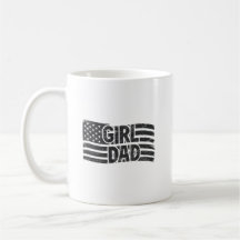 Drapeau noir vintage JEUNE FILLE PAPA Mug