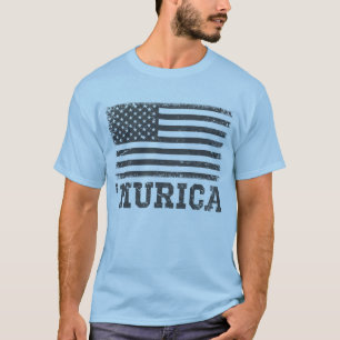 Drapeau noir vintage 'Murica T-shirt