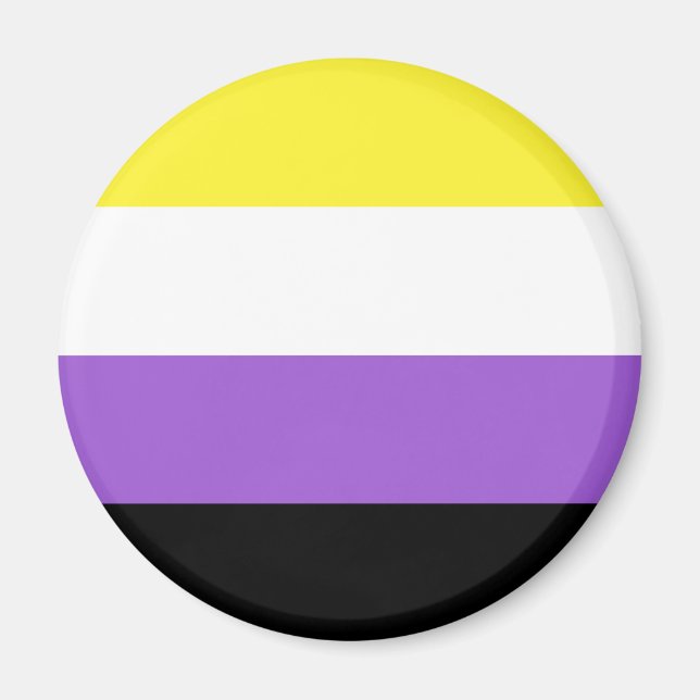 Drapeau non binaire Magnet LGBT (Devant)