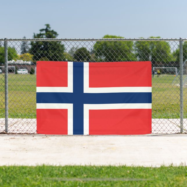 Drapeau norvégien de Norvège bannière personnalisé (Insitu)