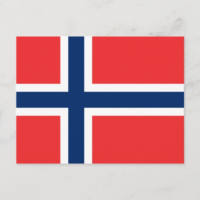 Drapeau norvégien de Norvège cartes postales perso (Devant)