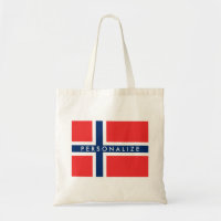 Drapeau norvégien de sac fourre-tout à coutume de