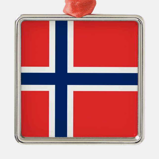 Drapeau norvégien (Norvège) Ornement en céramique (Devant)