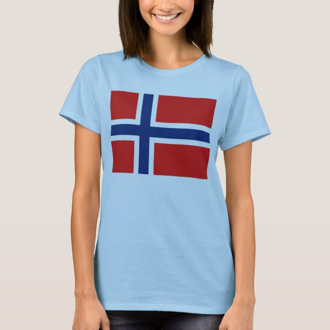 Drapeau norvégien x Carte T-shirt (Devant)