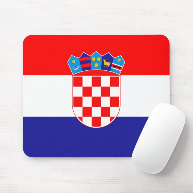Drapeau officiel de la Croatie | Tapis de souris e (Avec souris)