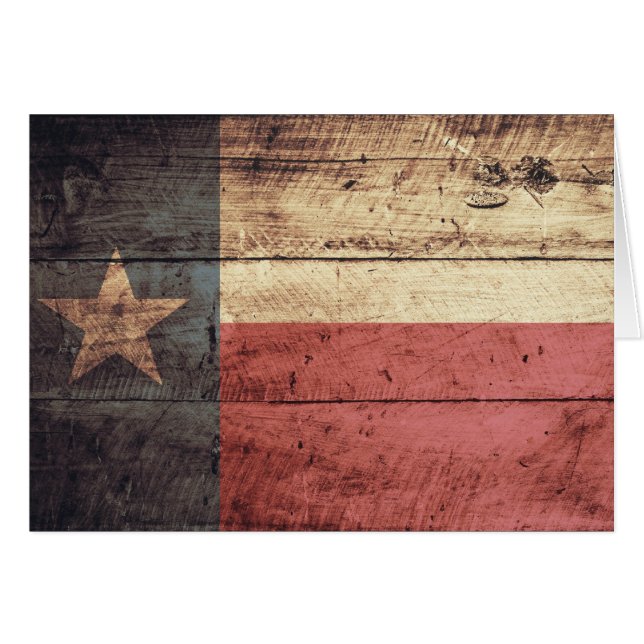 Drapeau Old Wood Texas (Devant Horizontal)