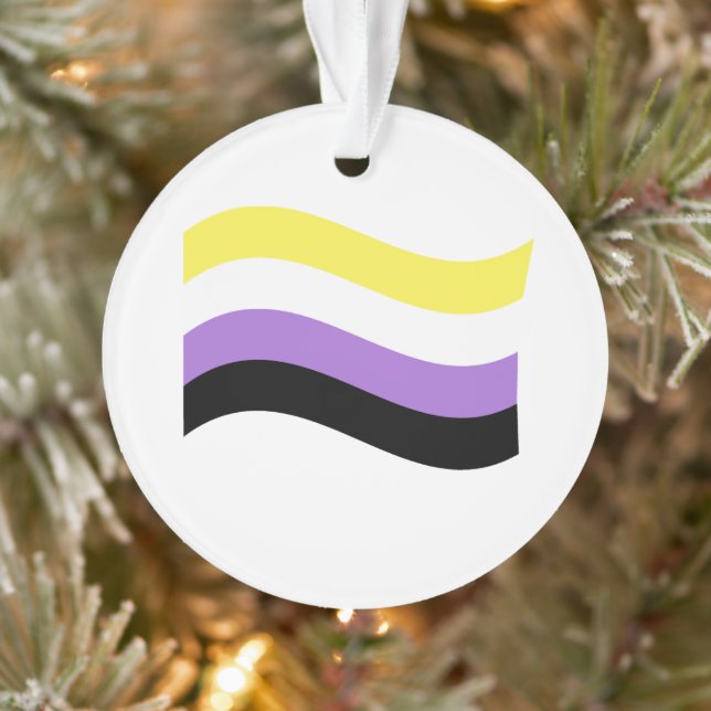 Drapeau ondoyant non binaire (Arbre)