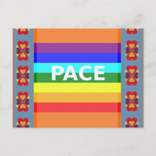Drapeau Pace(Peace) Carte postale italienne
