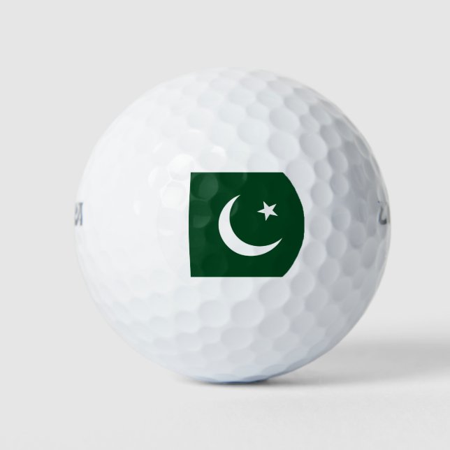 Drapeau pakistanais balle de golf (Devant)