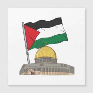 Drapeau palestinien au-dessus du Dôme de la Mosqué