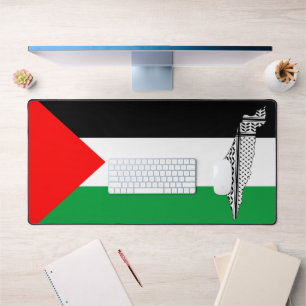 Drapeau palestinien et carte avec Motif Keffiyeg