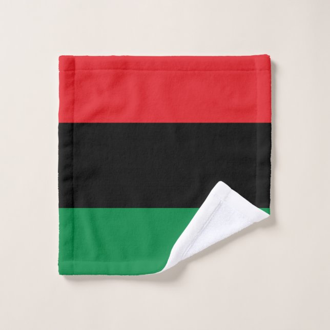 Drapeau panafricain de l'UNIA (Gant de toilette)