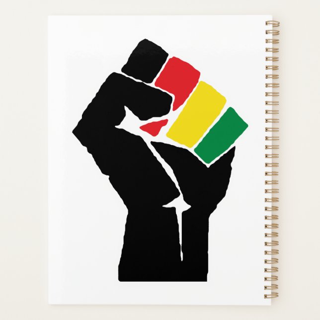 Drapeau panafricain Poing, histoire noire afro-amé (Dos)