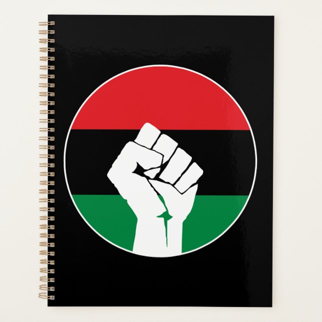 Drapeau panafricain Poing, histoire noire afro-amé (Devant)