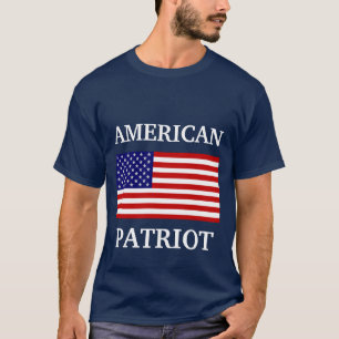 Drapeau Patriot américain Mens Navy T-shirt bleu