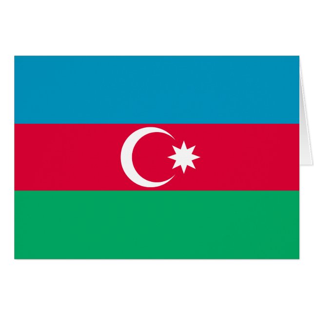 Drapeau patriotique azerbaïdjanais (Devant horizontal)