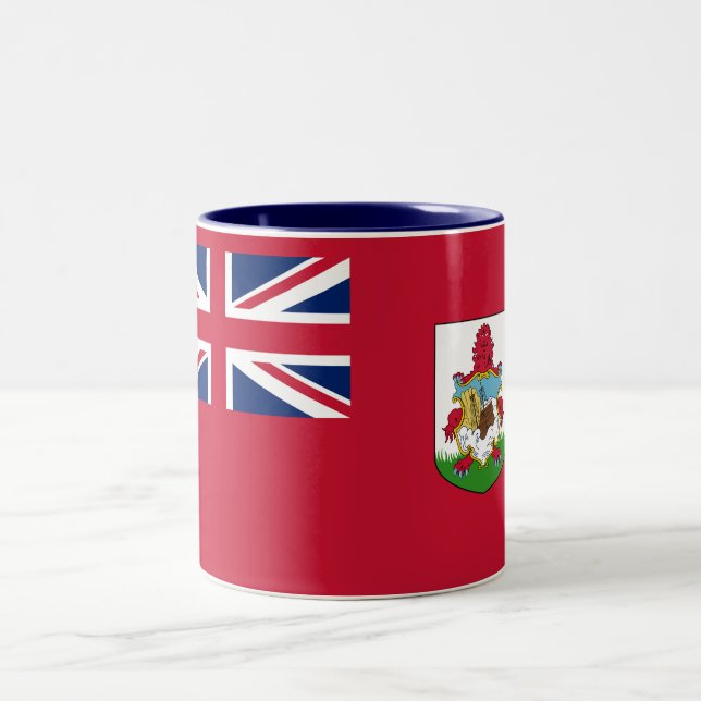 Drapeau patriotique Bermudes Mug à café à deux ton (Centre)