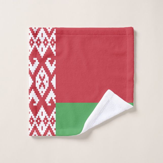 Drapeau patriotique biélorusse (Gant de toilette)