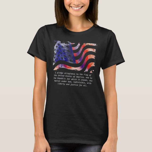 Drapeau patriotique d'allégeance TShirt (Devant)