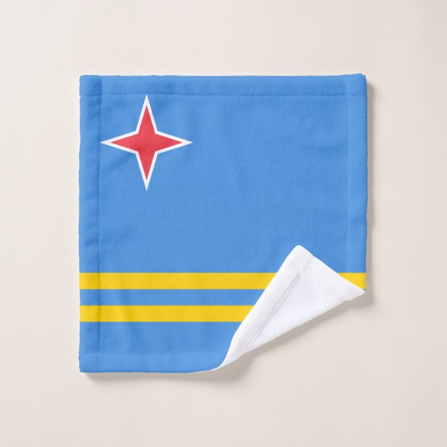 Drapeau patriotique d'Aruba (Gant de toilette)