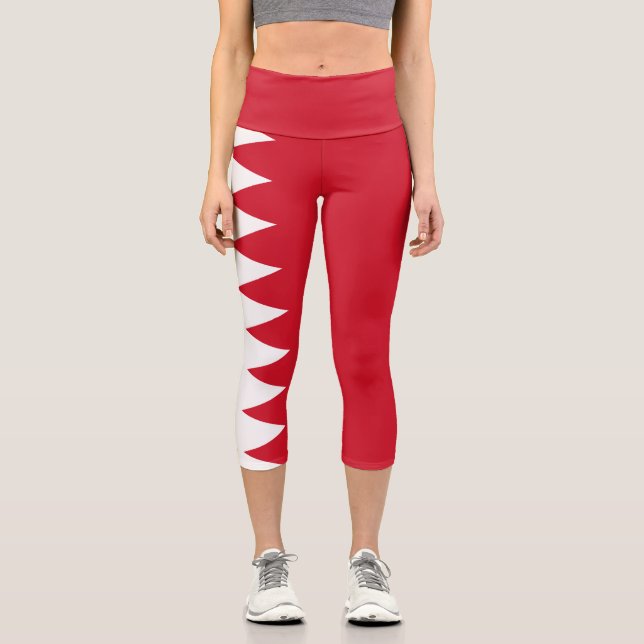 Drapeau patriotique de Bahreïn Capri Leggings (Recto)