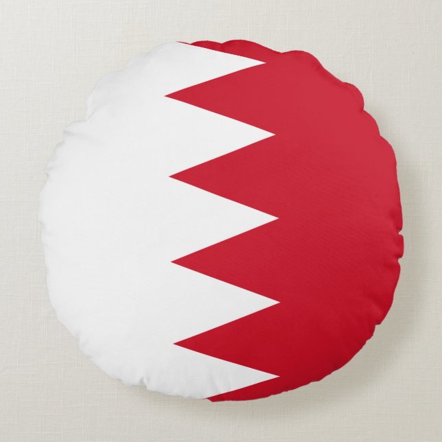 Drapeau patriotique de Bahreïn Coussin Rond (Devant)