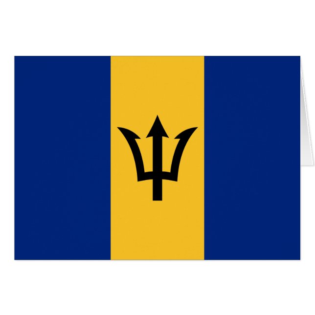 Drapeau patriotique de la Barbade (Devant horizontal)