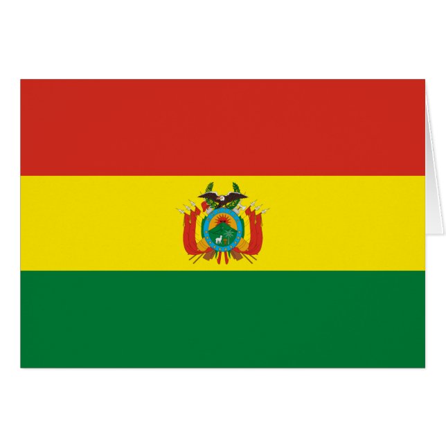 Drapeau patriotique de la Bolivie (Devant horizontal)