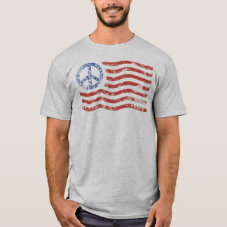 Drapeau patriotique de paix de T-shirt (les