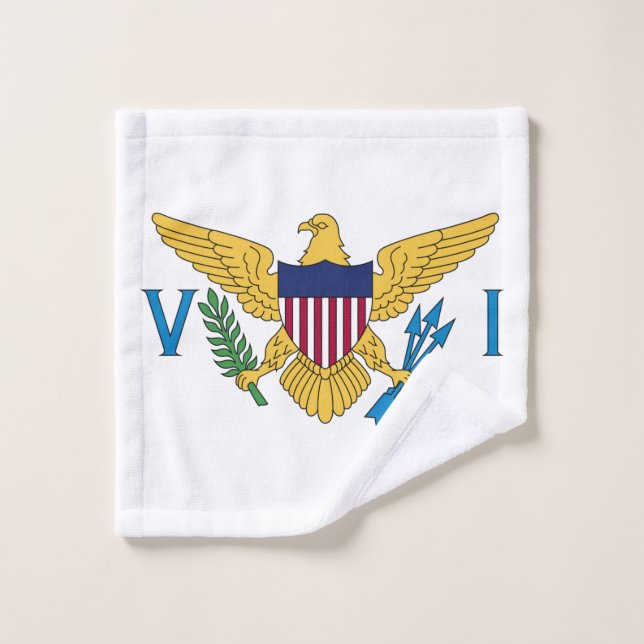 Drapeau patriotique des îles Vierges américaines (Gant de toilette)