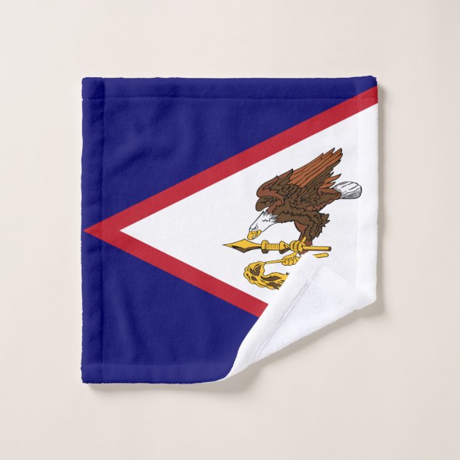 Drapeau patriotique des Samoa américaines (Gant de toilette)