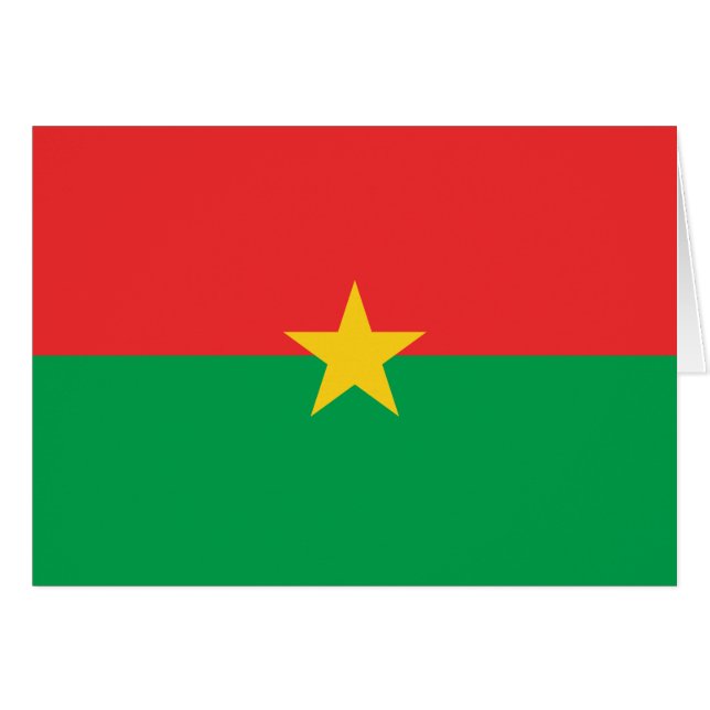 Drapeau patriotique du Burkina Faso (Devant horizontal)