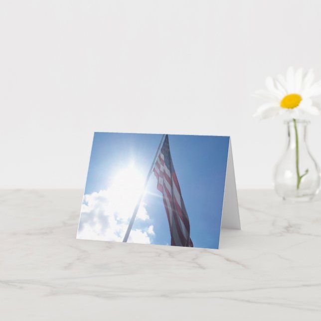 Drapeau patriotique Inspiration Carte de note (Petite plante)