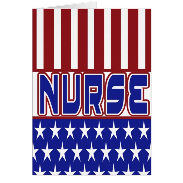 DRAPEAU PATRIOTIQUE NURSE USA (Devant)