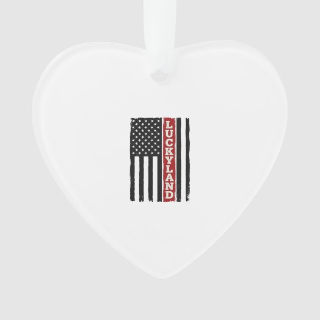 Drapeau Patriotique Vertical Luckyland Vintage (devant)