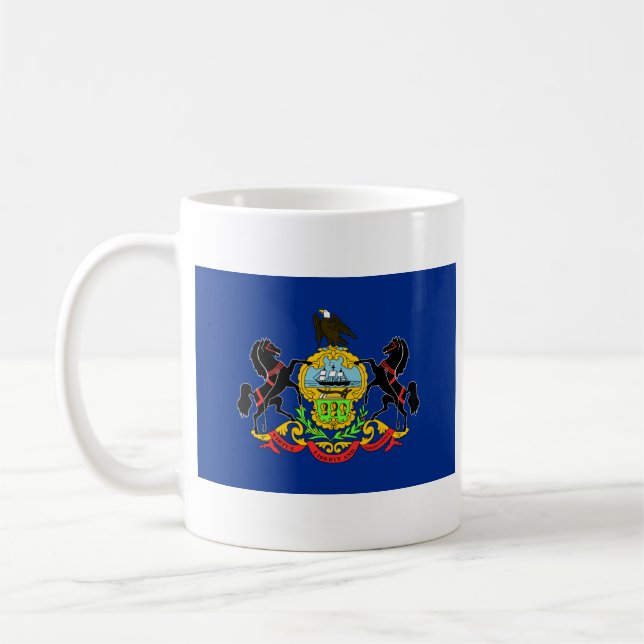 Drapeau Pennsylvanien + Mug Carte (Gauche)