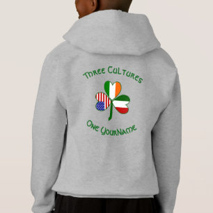 Drapeau personnalisé trèfle américain irlandais it