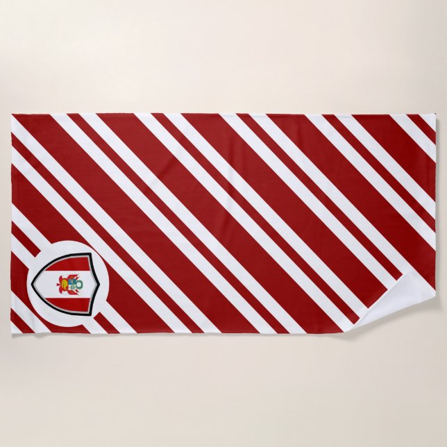 Drapeau péruvien serviette de plage (Devant)