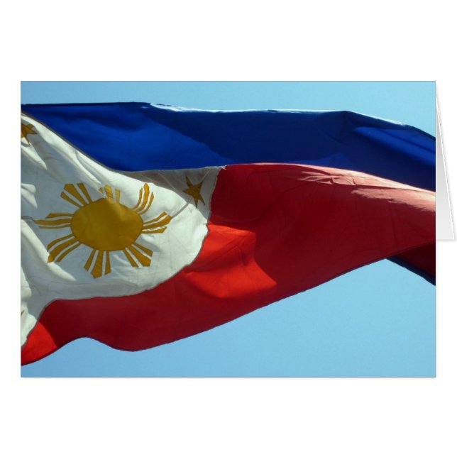 drapeau philippin agitant (Devant horizontal)