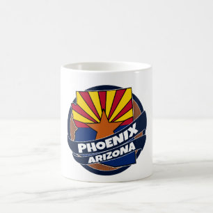 Drapeau Phoenix Arizona coupé tasse de café