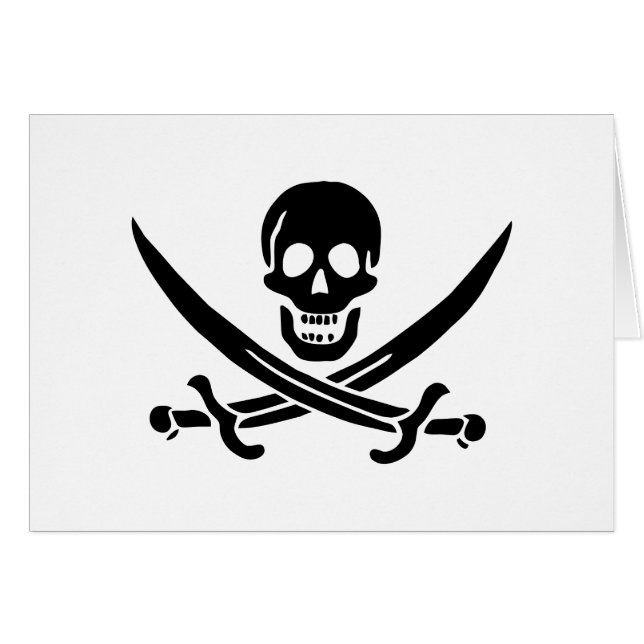 Drapeau pirate crâne épées croisées (Devant horizontal)