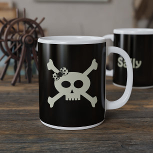 Drapeau Pirate mignon Grosse Mug Café
